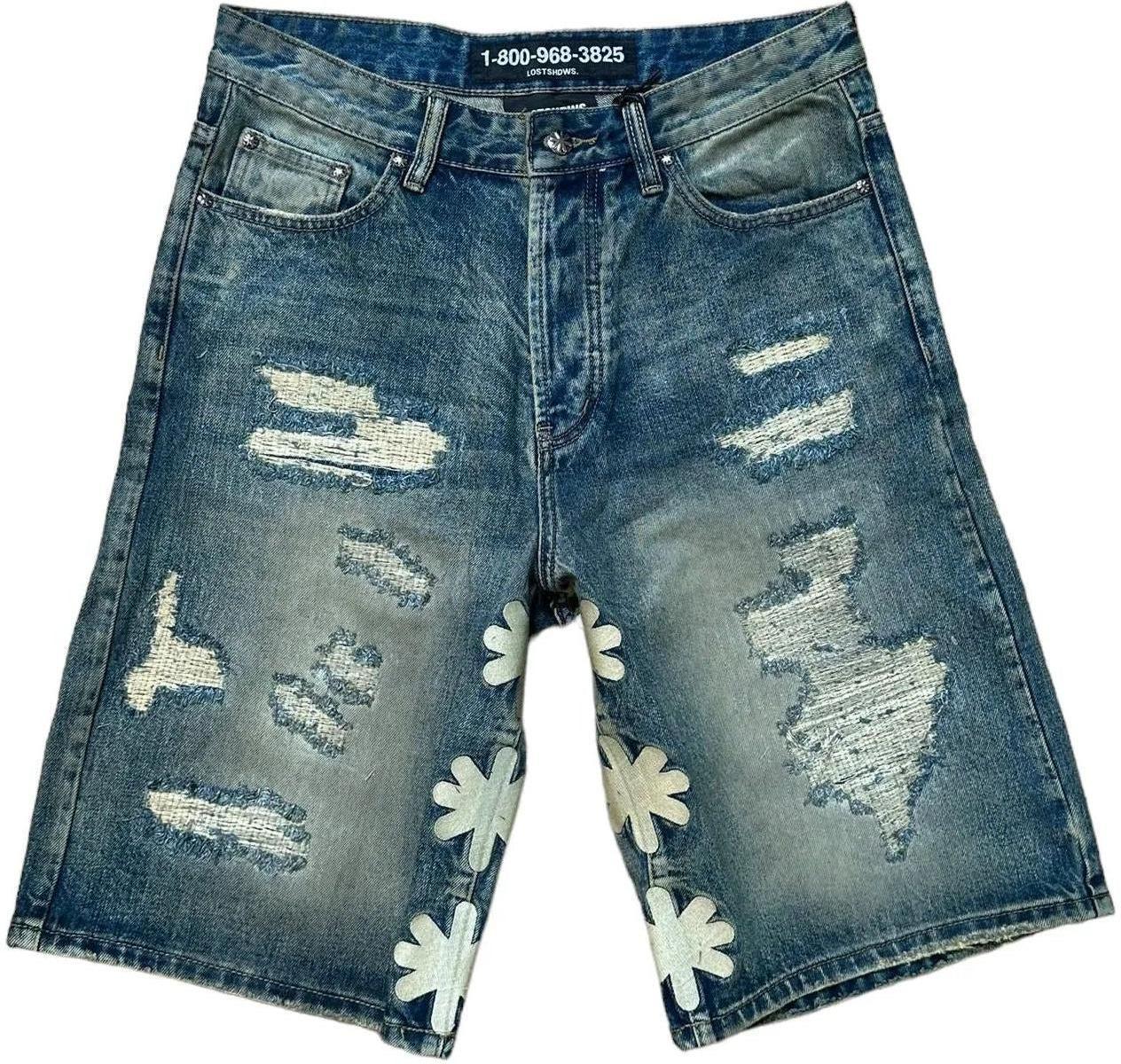 LOSTSHDWS DSTRY Denim Short "BONE'