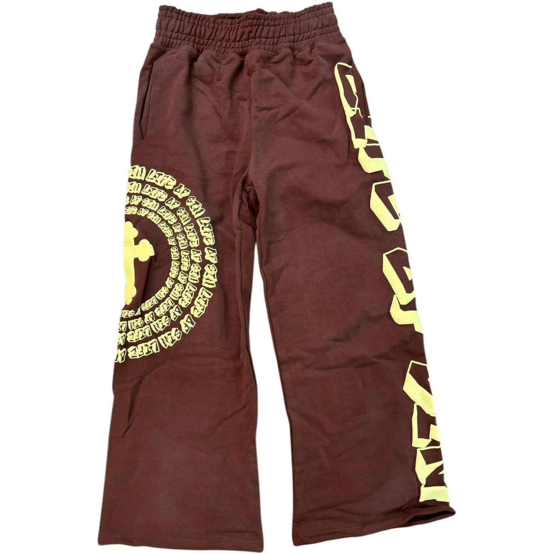 Life Of Sin Graffiti Sweatpants "Brown"