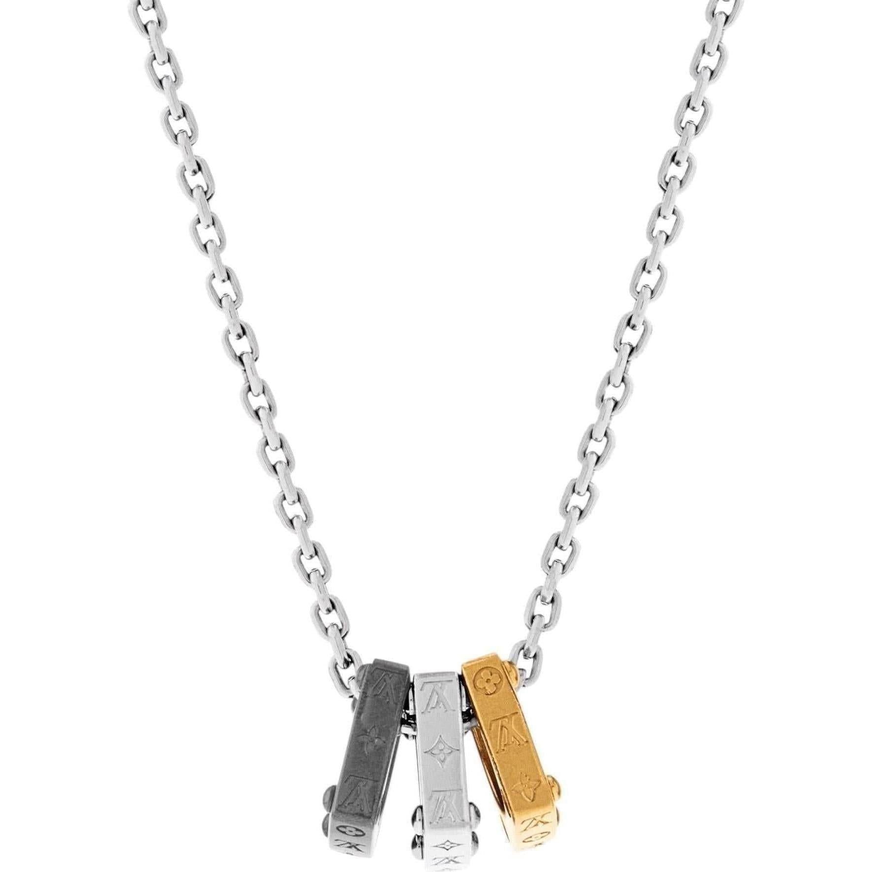 Louis Vuitton Monogram Bold Necklace "Silver/Gold"
