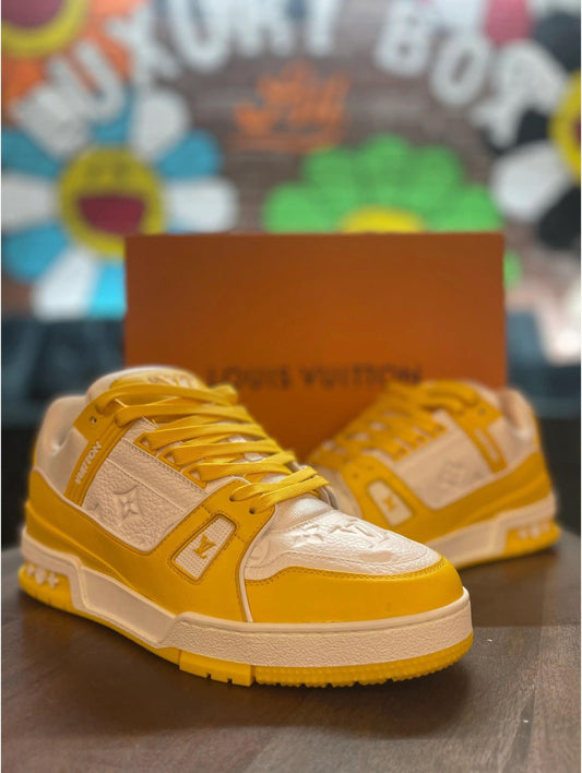 Louis Vuitton Trainer White Yellow Monogram