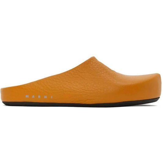 Marni Slides "Orange Leather" - Lightly Worn