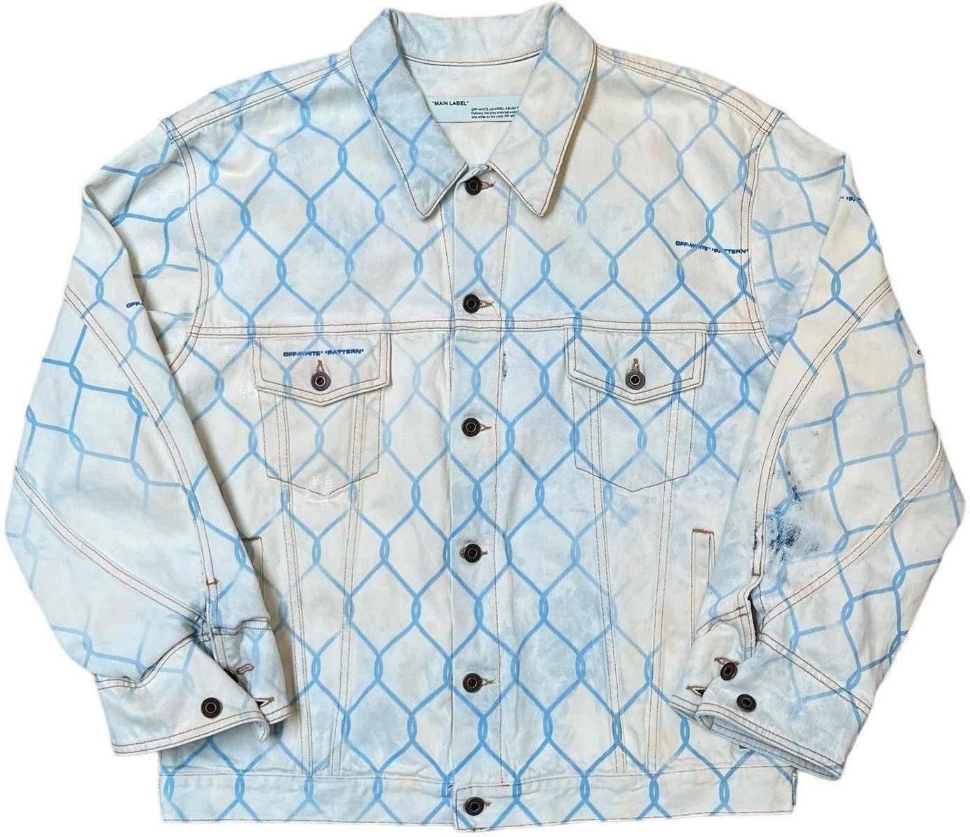 Off-White Chain Link Denim Jacket "White/Blue"