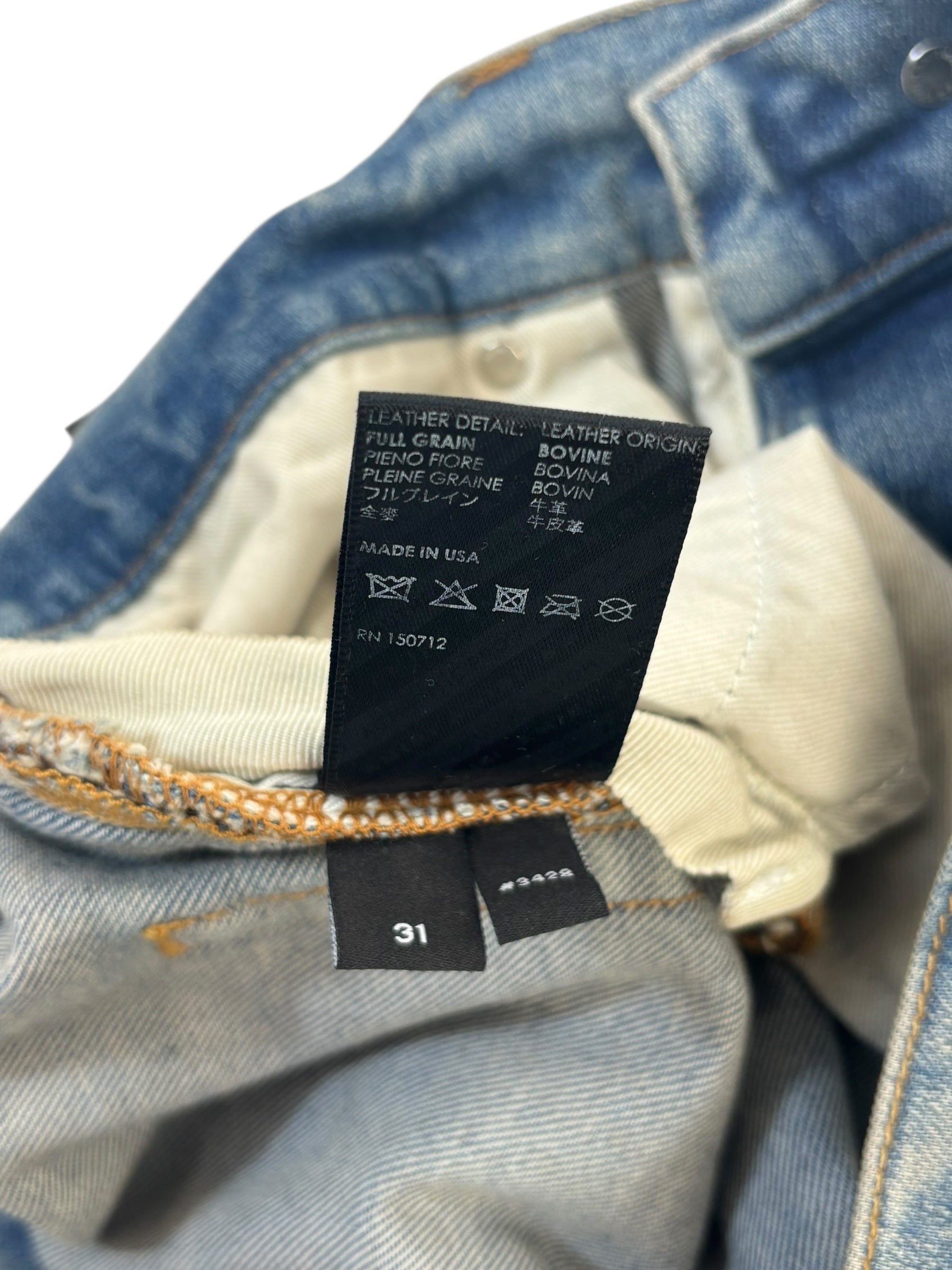 Amiri Bones Jeans Blue Camo Jeans