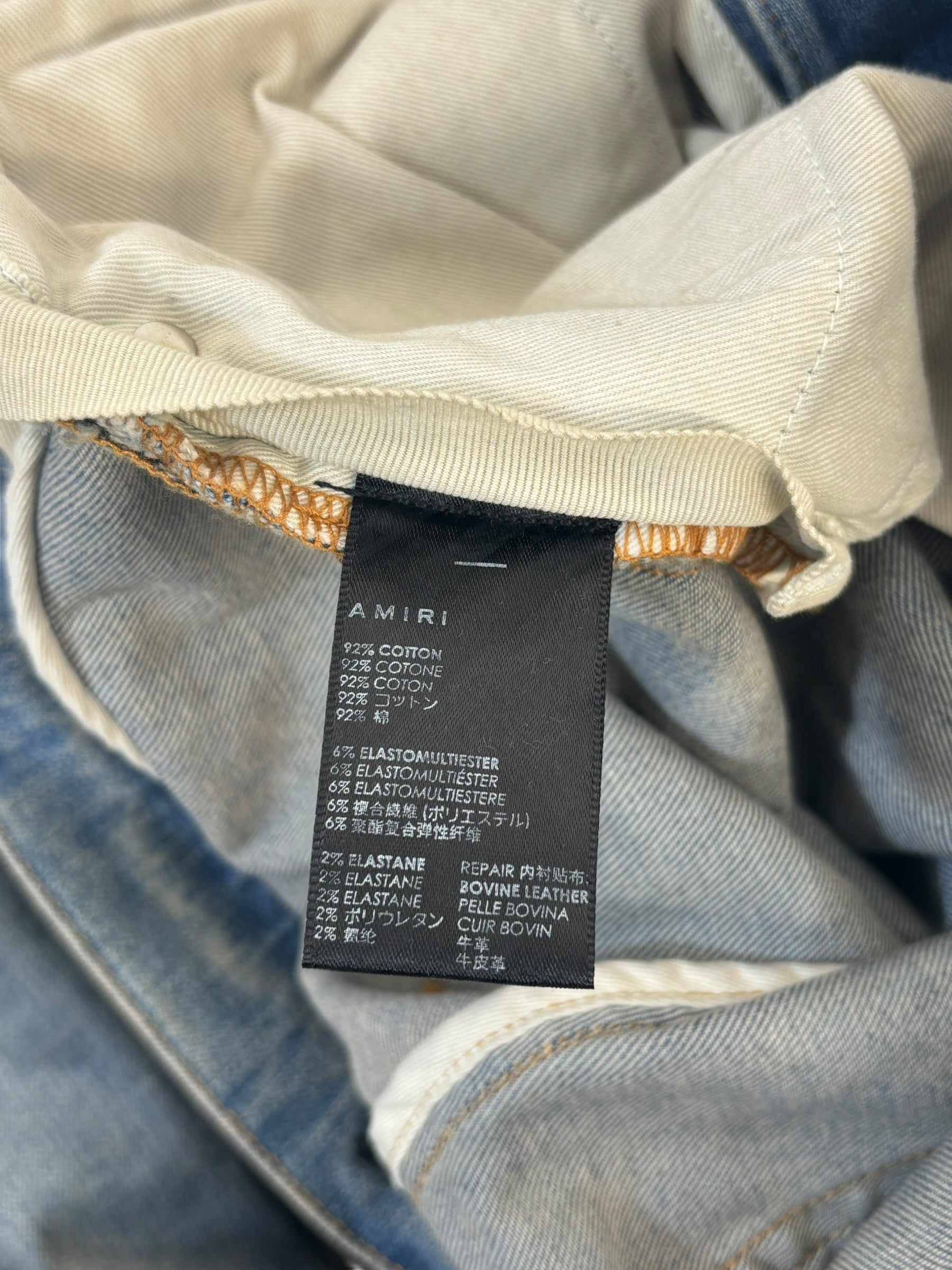 Amiri Bones Jeans Blue Camo Jeans