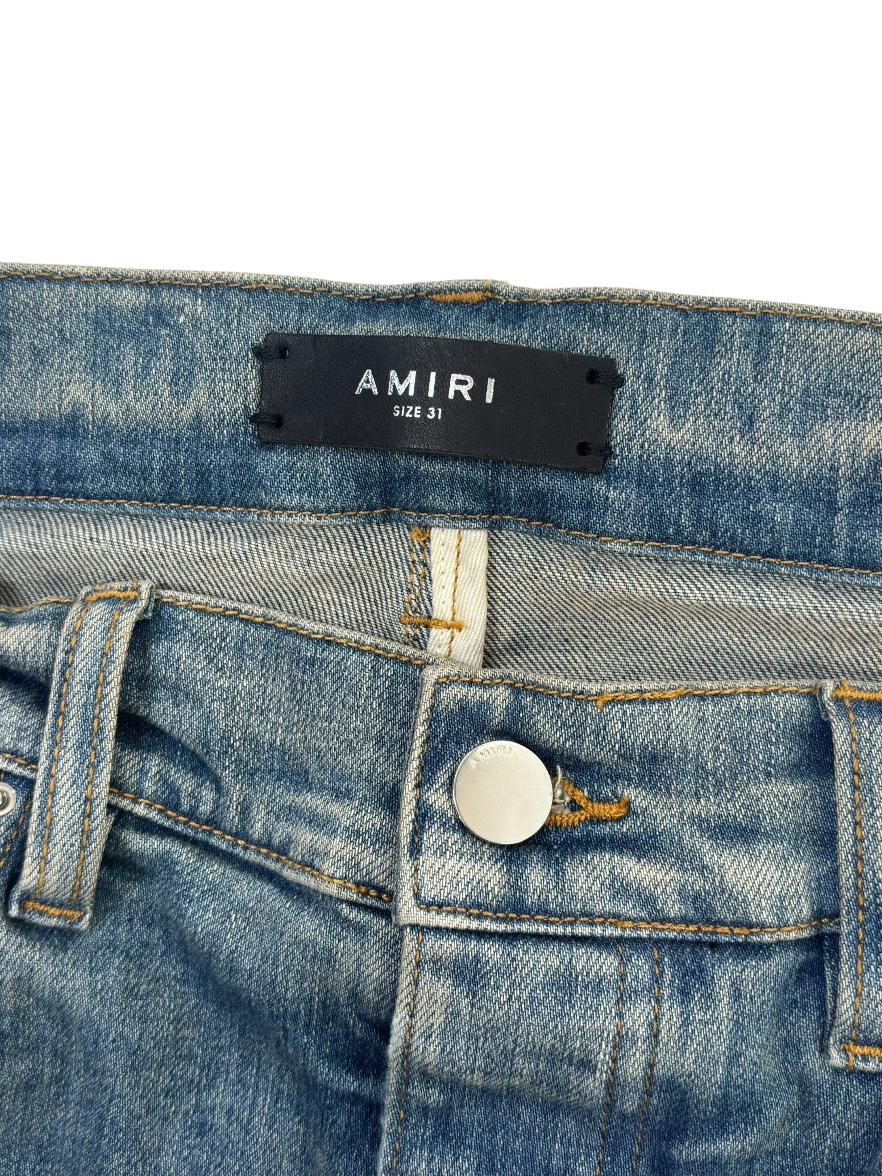 Amiri Bones Jeans Blue Camo Jeans