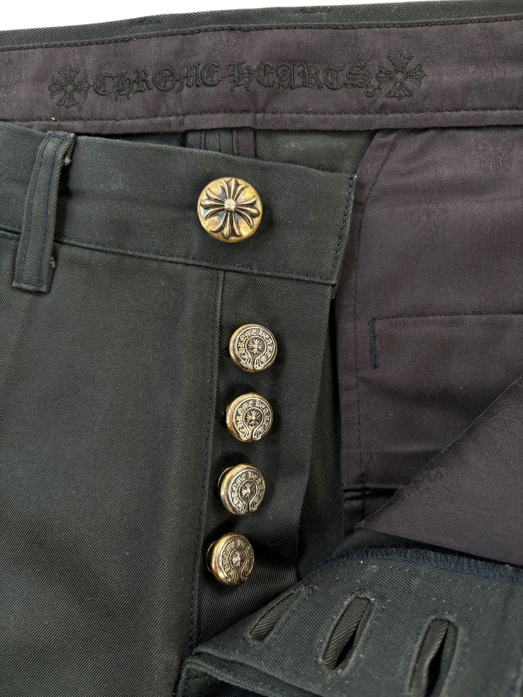 Chrome Hearts Chino Pants Red Black Blue Patches - Lightly Worn