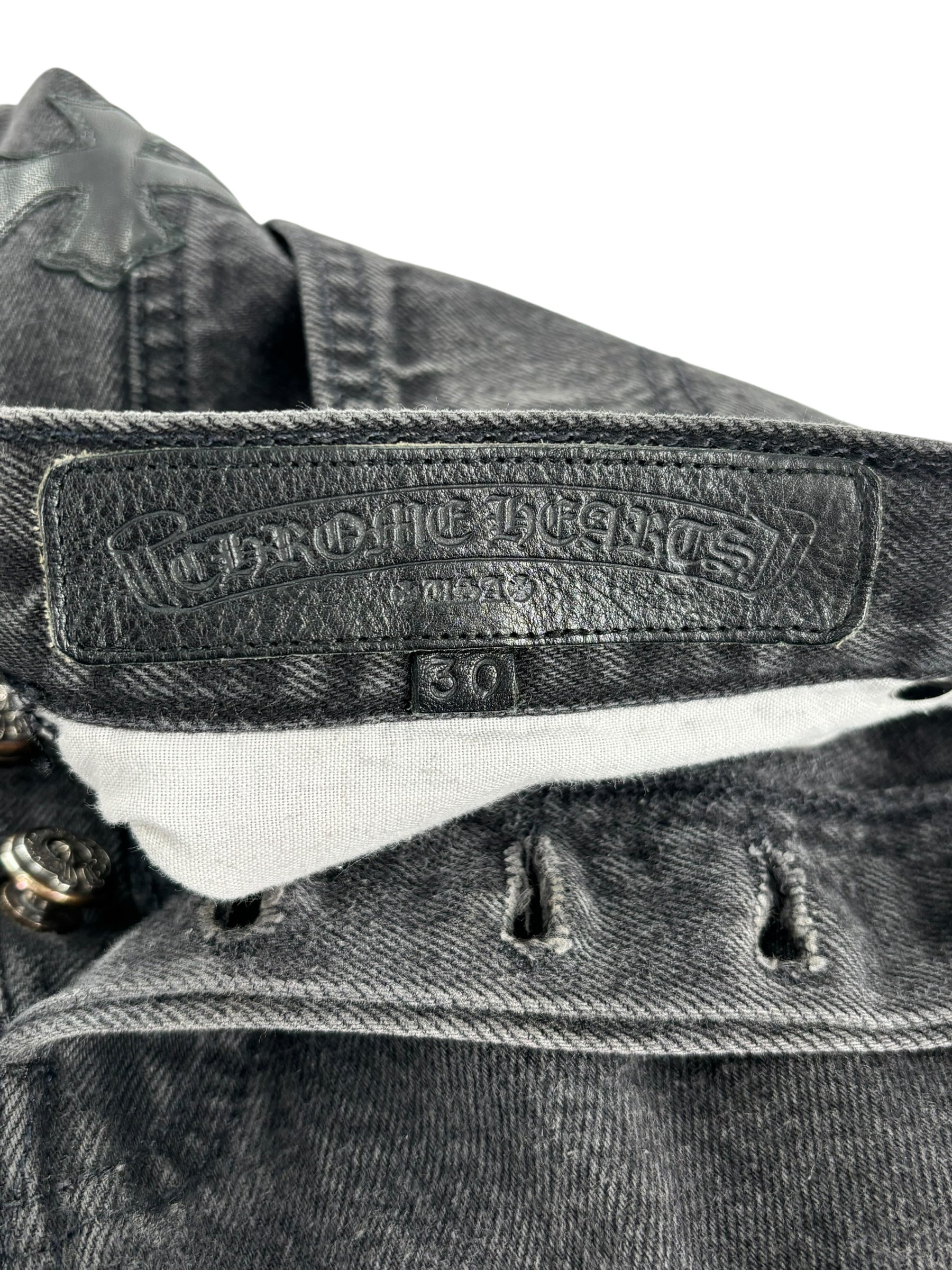 Chrome Hearts 15 Patch Vintage Levi Jeans Black Wash - Lightly Worn