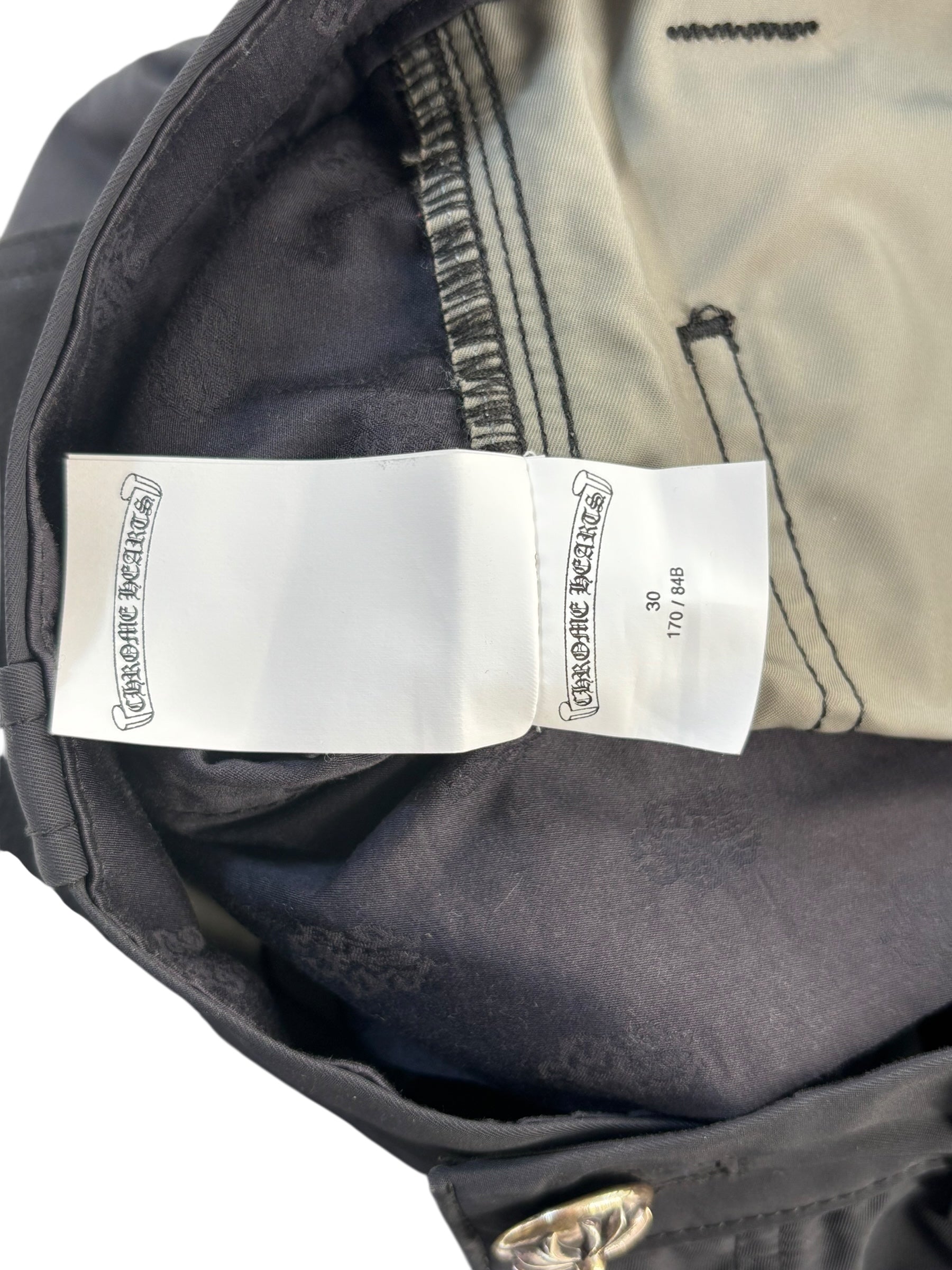 Chrome Hearts Single Patch Nylon Carpenter Shorts Black - Lightly Worn