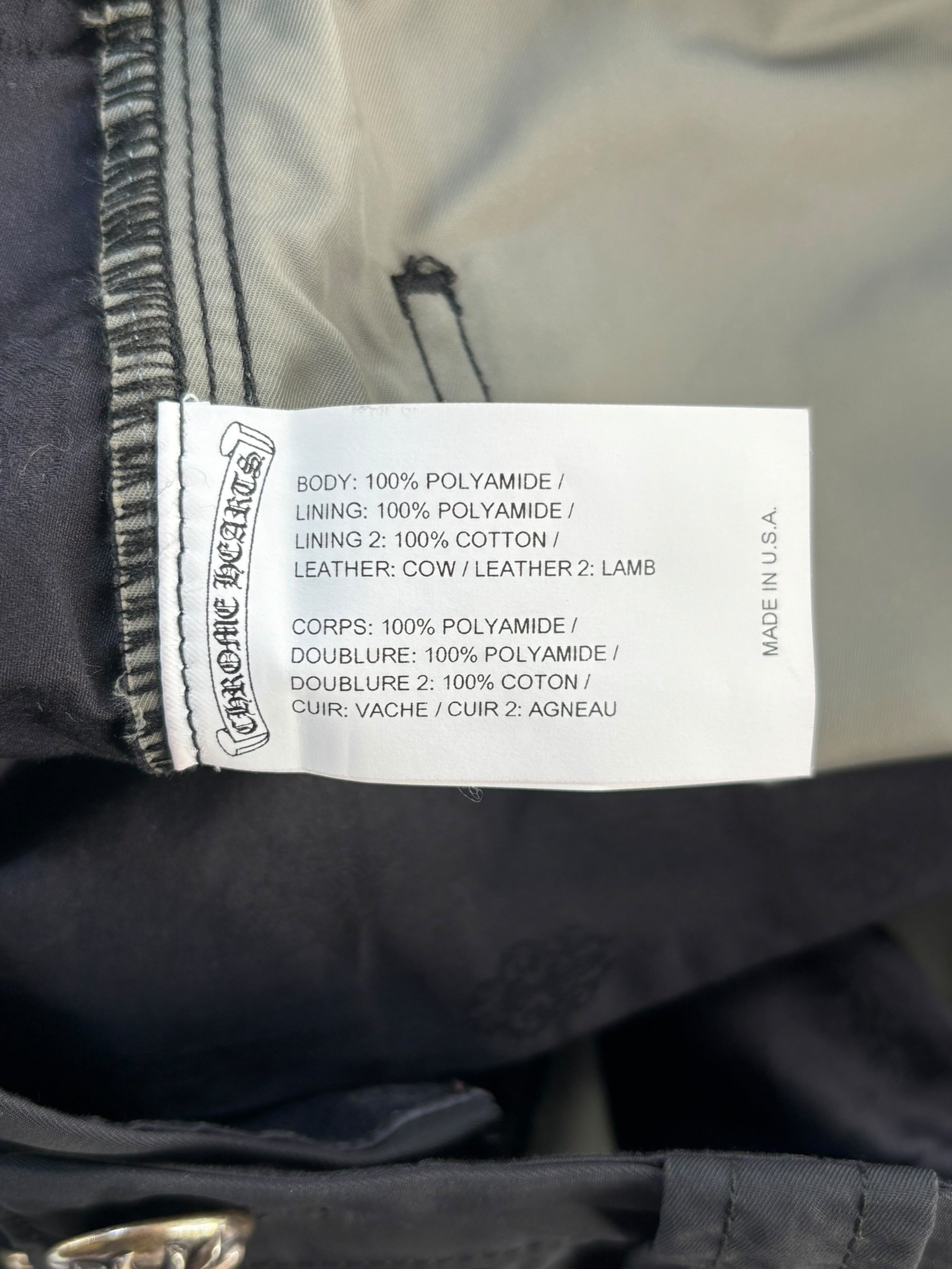 Chrome Hearts Single Patch Nylon Carpenter Shorts Black - Lightly Worn