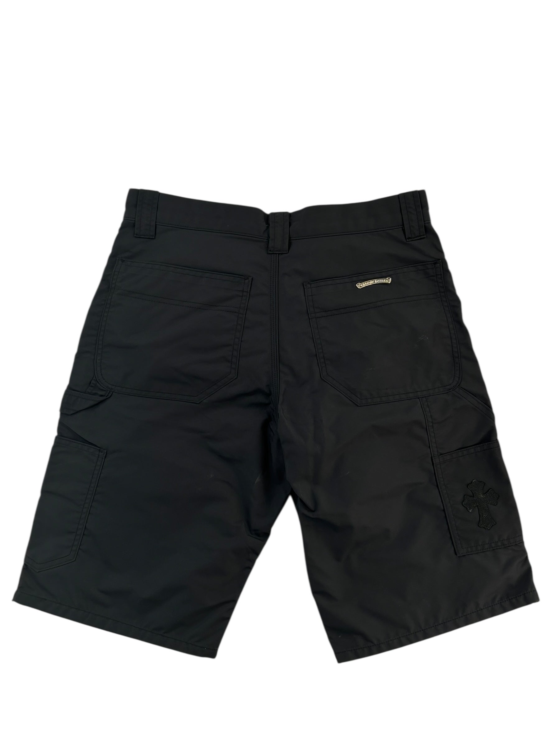 Chrome Hearts Single Patch Nylon Carpenter Shorts Black - Lightly Worn