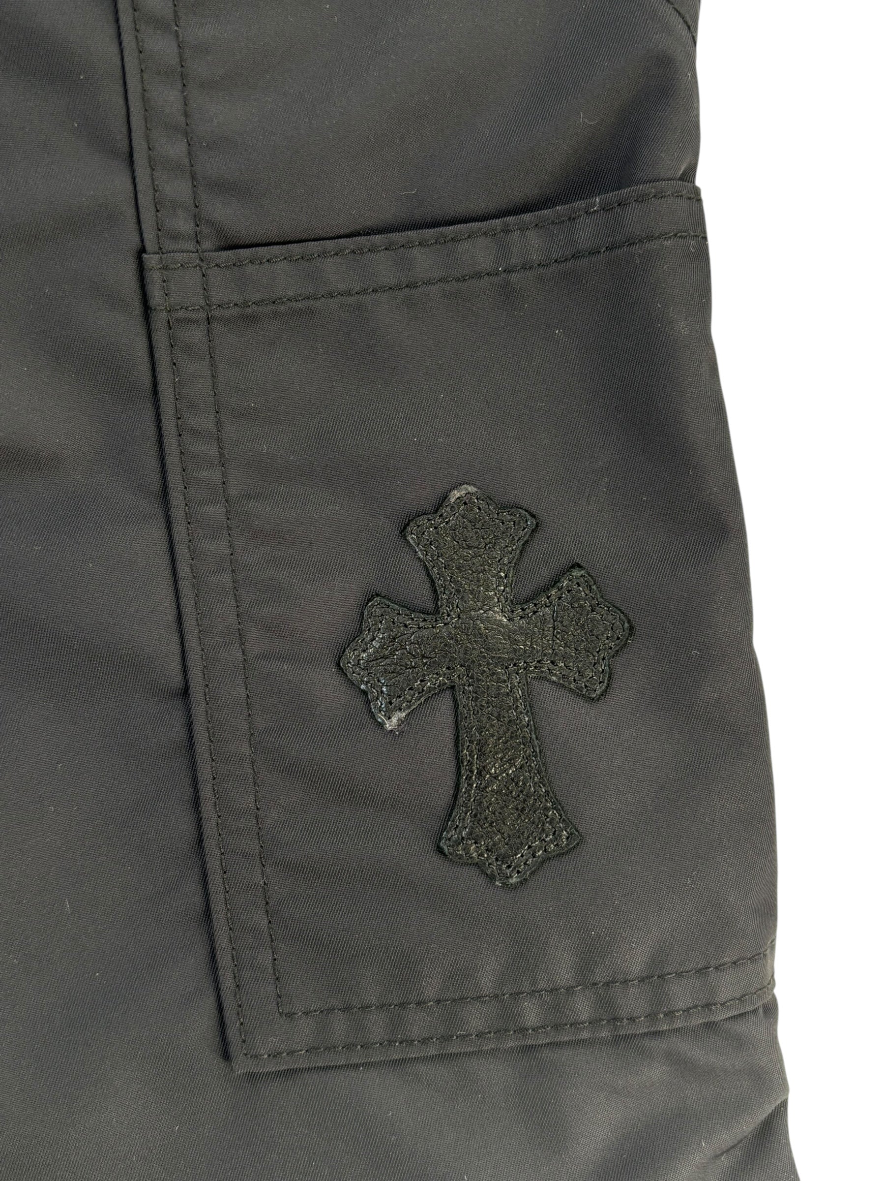 Chrome Hearts Single Patch Nylon Carpenter Shorts Black - Lightly Worn
