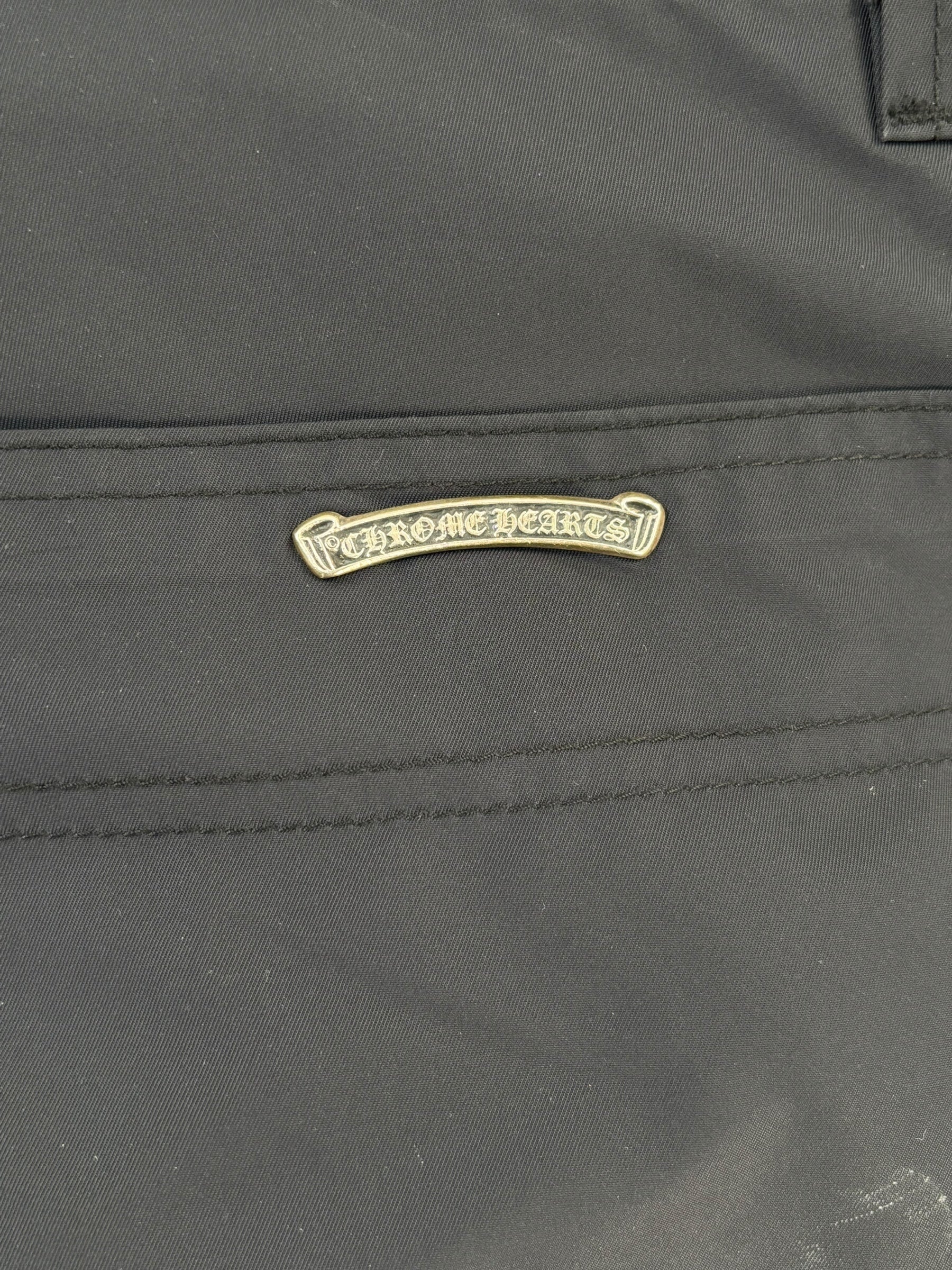 Chrome Hearts Single Patch Nylon Carpenter Shorts Black - Lightly Worn