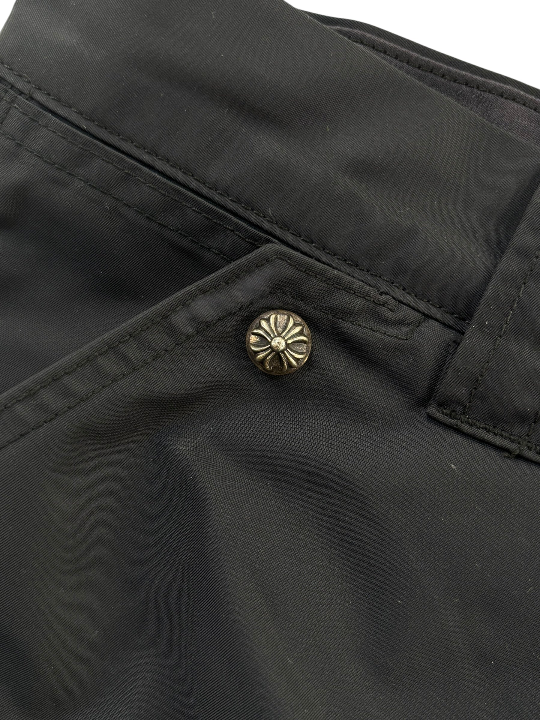 Chrome Hearts Single Patch Nylon Carpenter Shorts Black - Lightly Worn