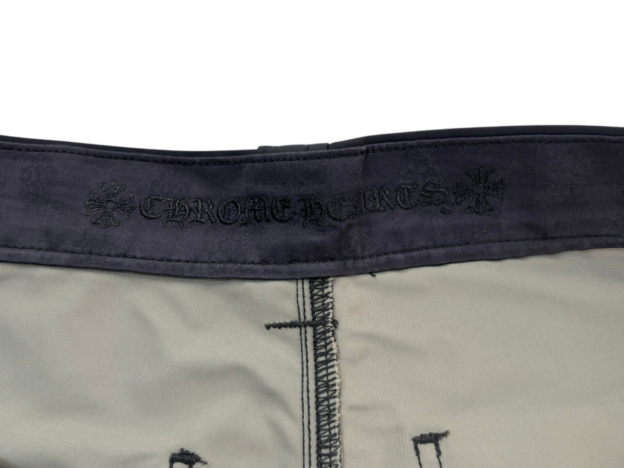 Chrome Hearts Single Patch Nylon Carpenter Shorts Black - Lightly Worn