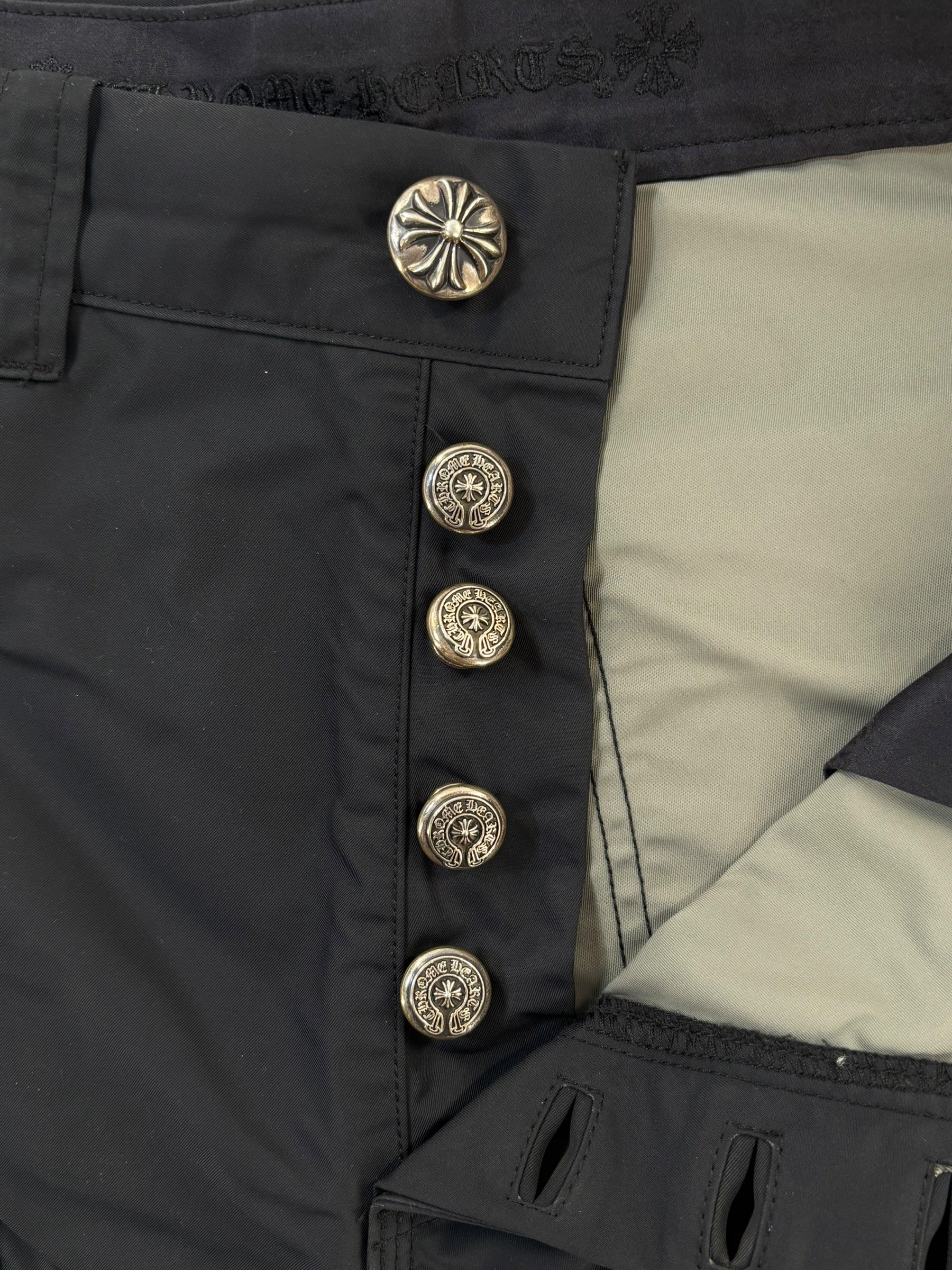 Chrome Hearts Single Patch Nylon Carpenter Shorts Black - Lightly Worn