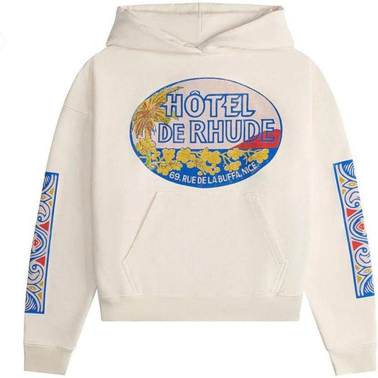 Rhude Hotel Hoodie "Cream"