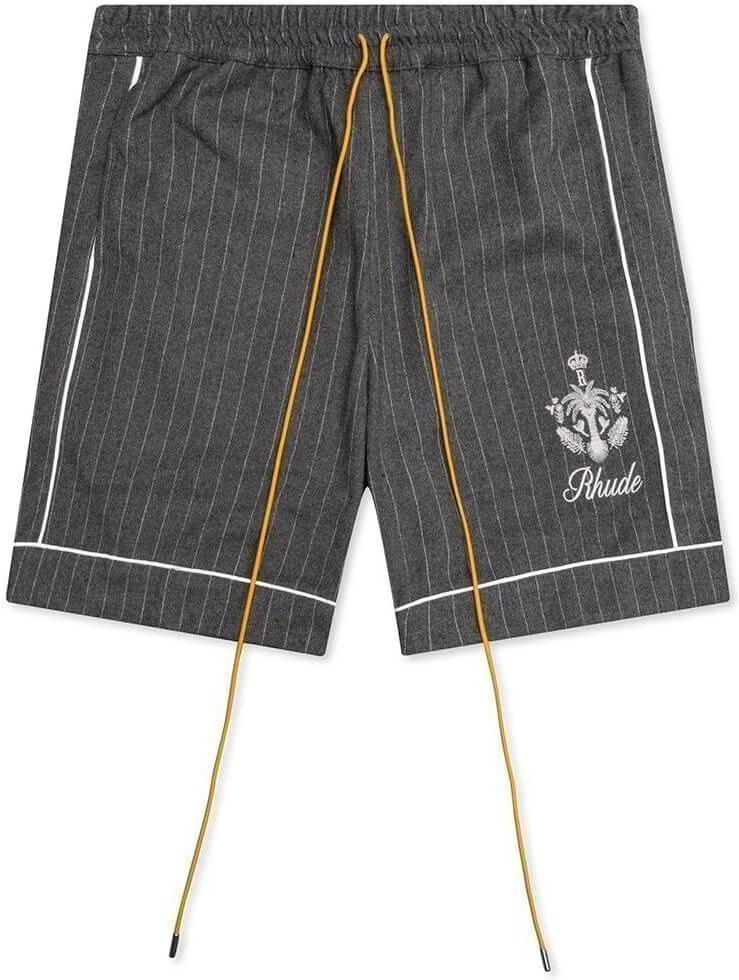 Rhude Stripped Shorts "GreyWhite"