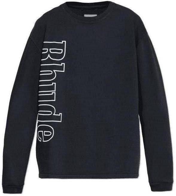 Rhude Vertical Logo Longsleeve Tee "Black"