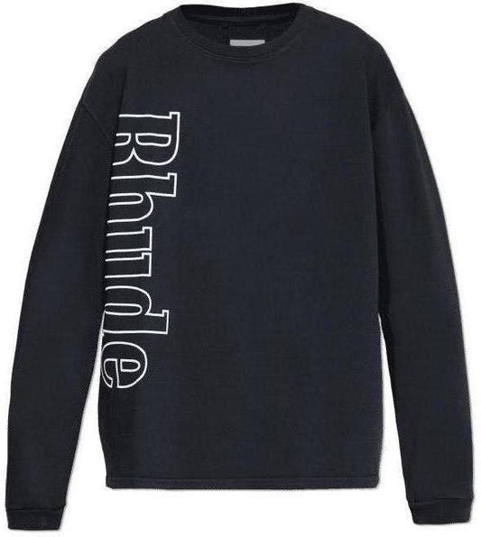 Rhude Vertical Logo Longsleeve Tee "Black"