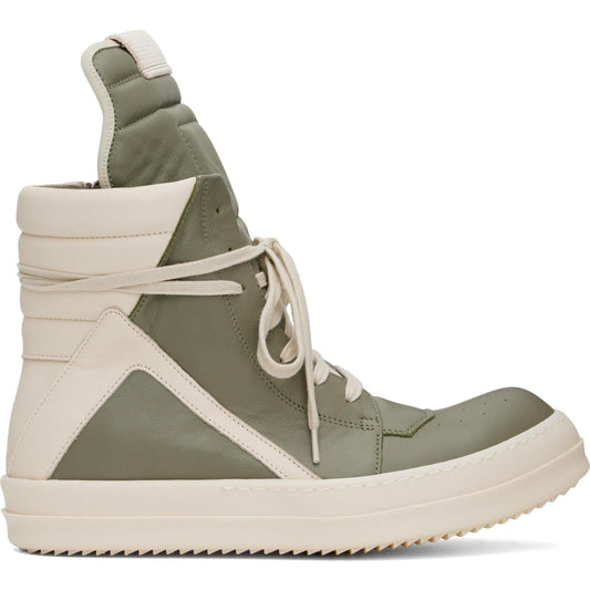 Rick Owens Mega Bumper Geobasket Green And Milk - Lightly Worn