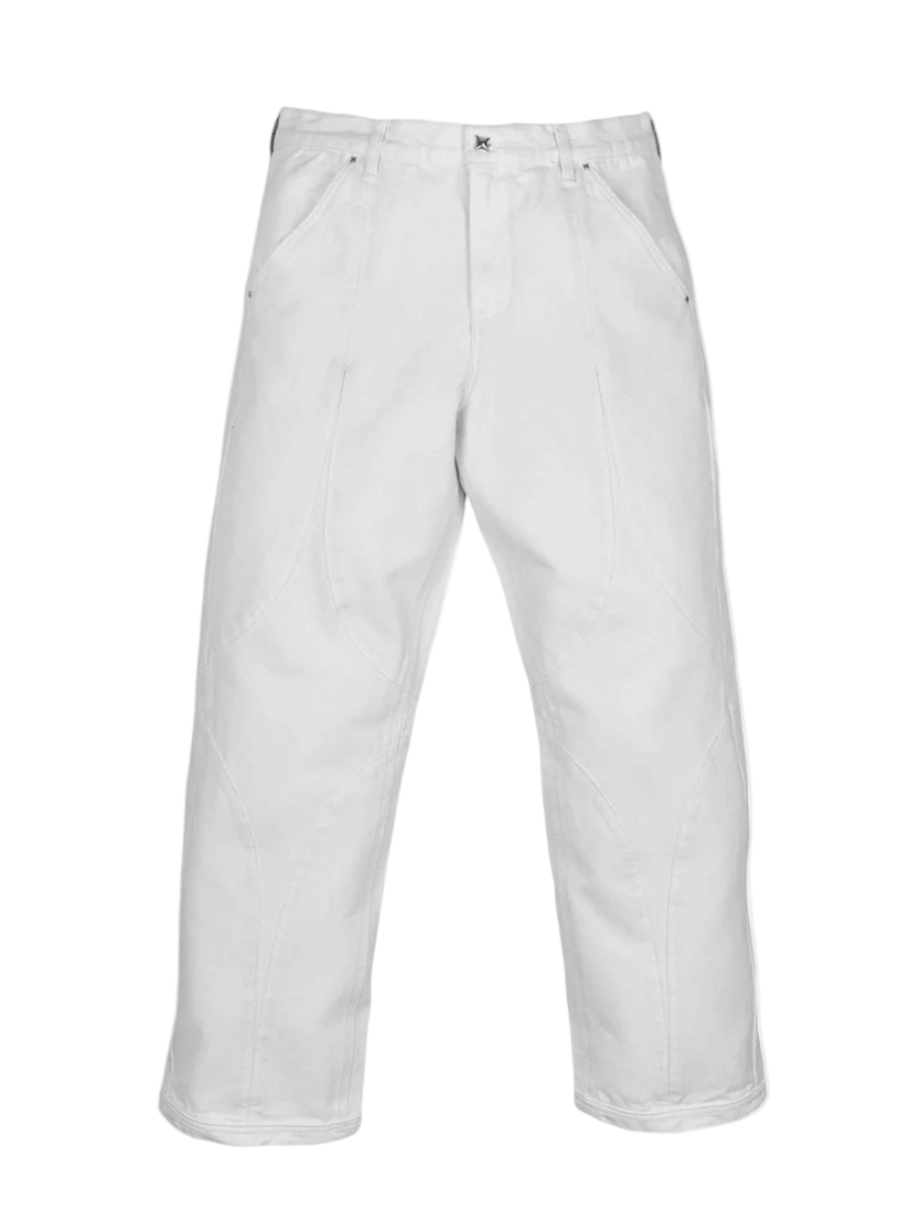 Commons Double Knee Star Denim Pant White