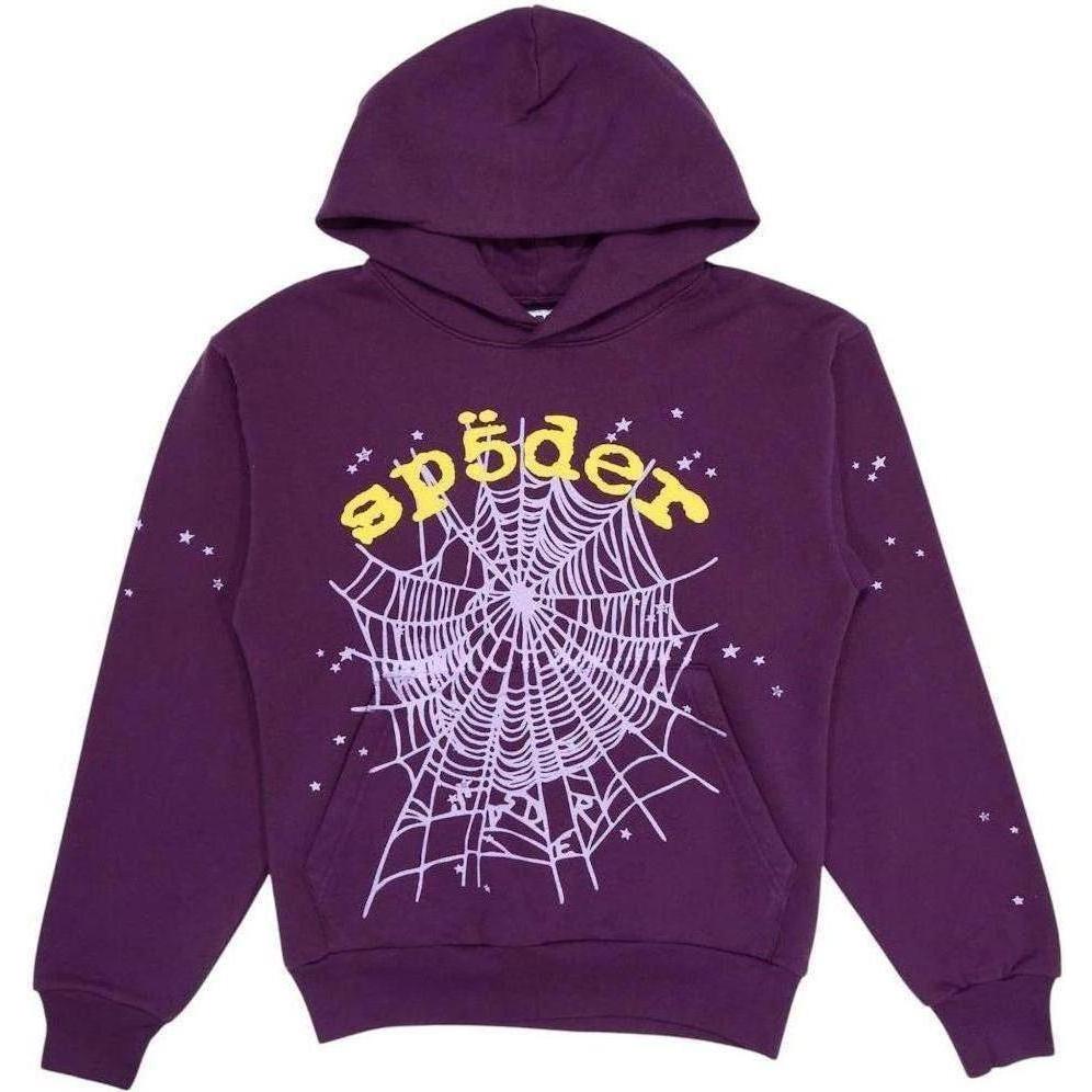 Sp5der Star OG Web V2 Hoodie Purple