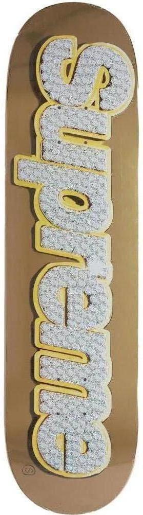 Supreme Bling Box Logo Skateboard Deck (SS22) Gold