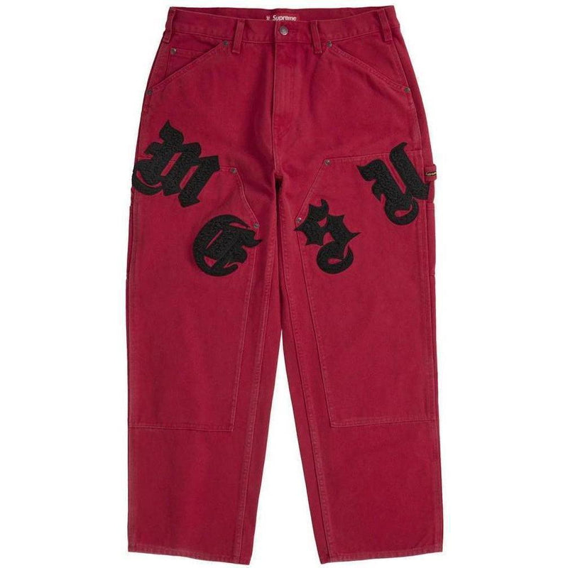 Supreme Old English Canvas Double Knee Painter Pant "Red"