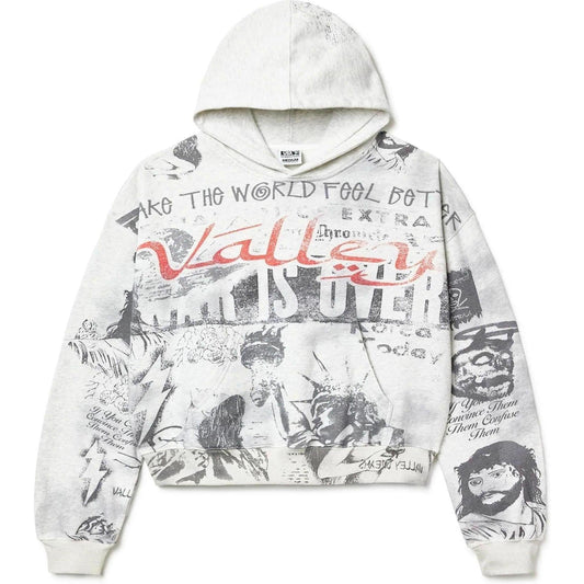 Vale Mural Pullover Hoodie Grey