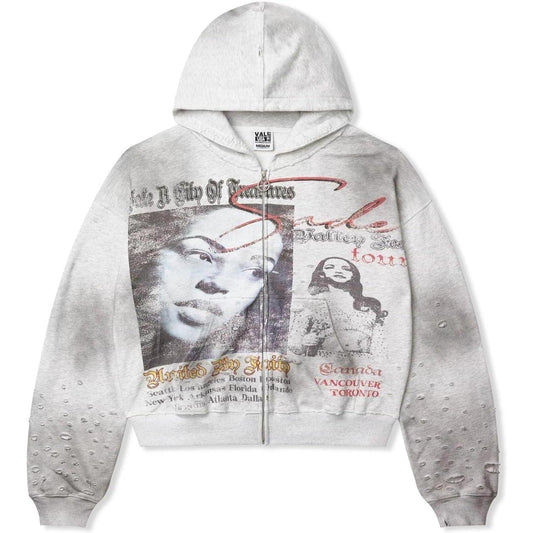 Vale Valley Fest Zip Up Hoodie Grey