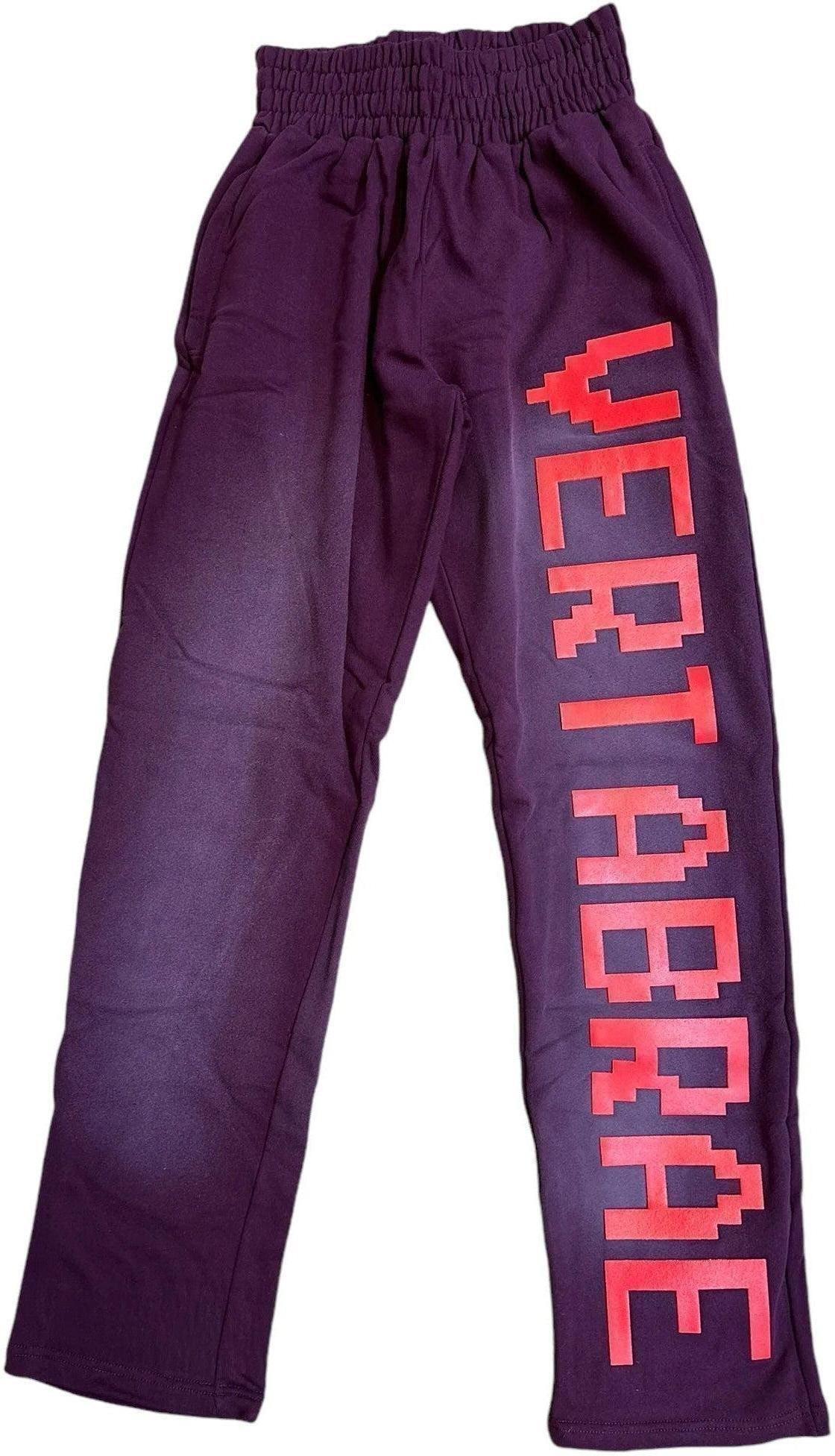 Vertabrae Single Leg Sweatpants &quot;Maroon/Red&quot;