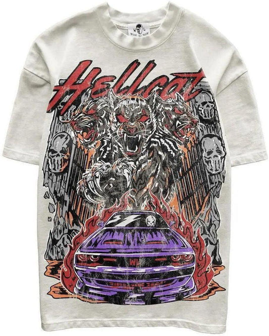 Warren Lotas Hellcat Gatekeeper Tee "White/Red"