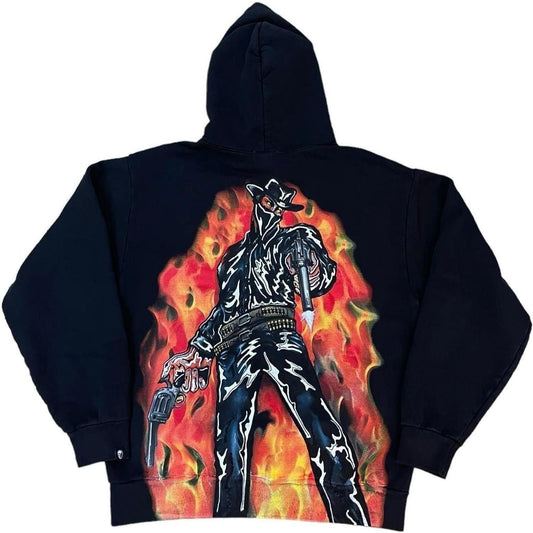 Warren Lotas Night Cowboy Fire Hoodie "Black"