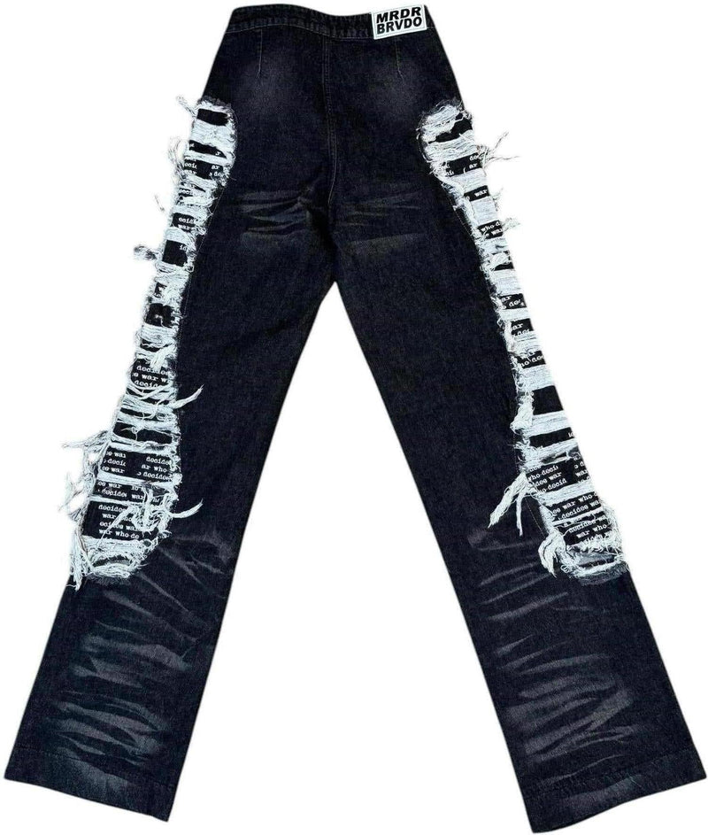 Who Decides War Jeans Distressed Jeans "Black" - Lightly Worn