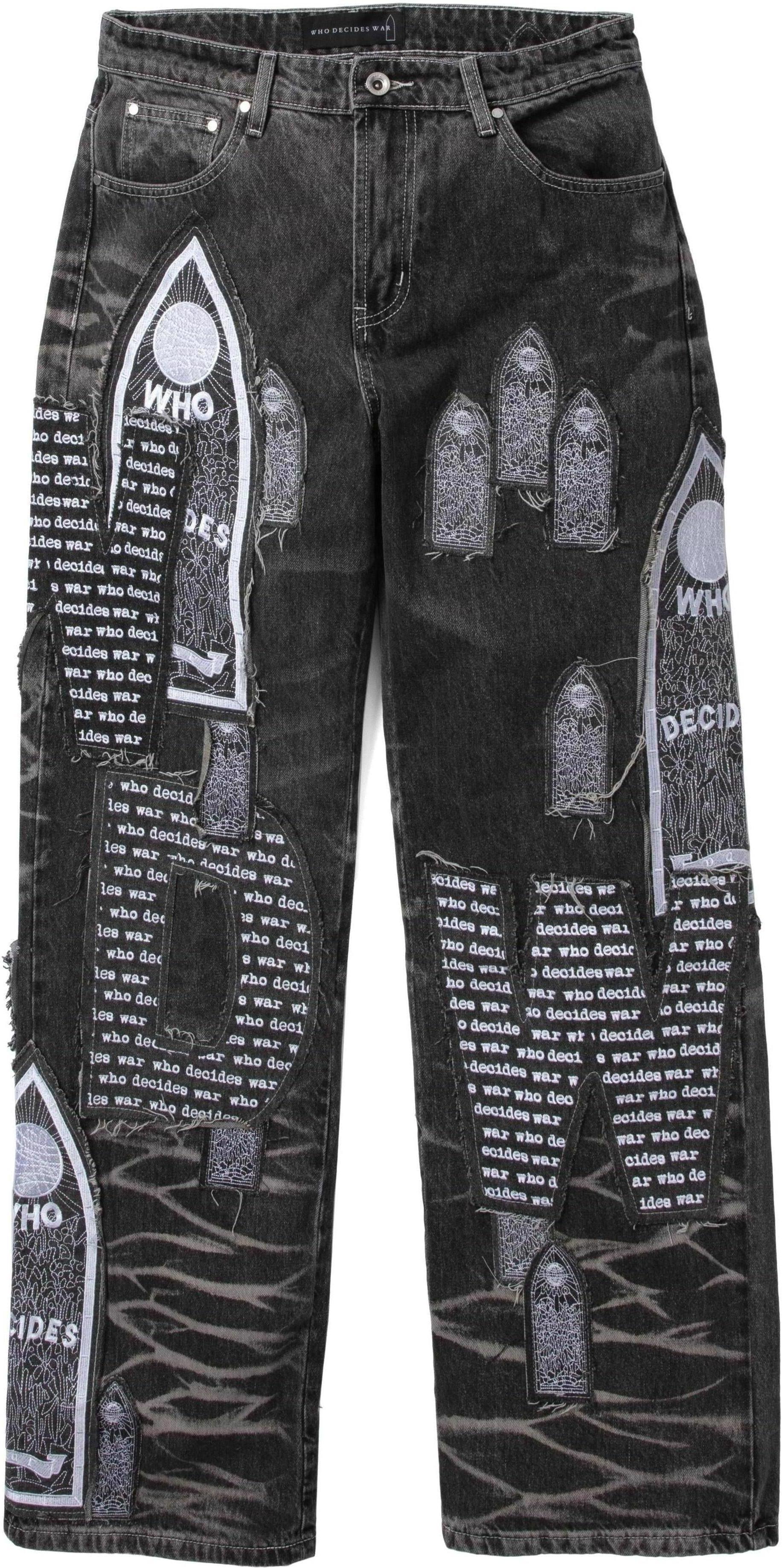 Who Decides War Motif Jeans "Grey"