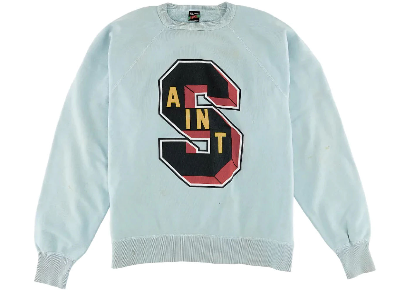 Saint Mxxxxxx x Denim Tears Crewneck Sweatshirt Vintage Light Blue