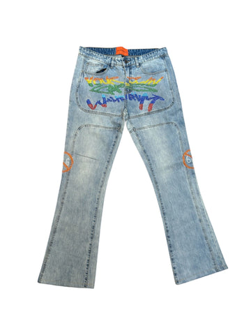 Who Decides War Beaded Barrage Jeans - Lightly Worn