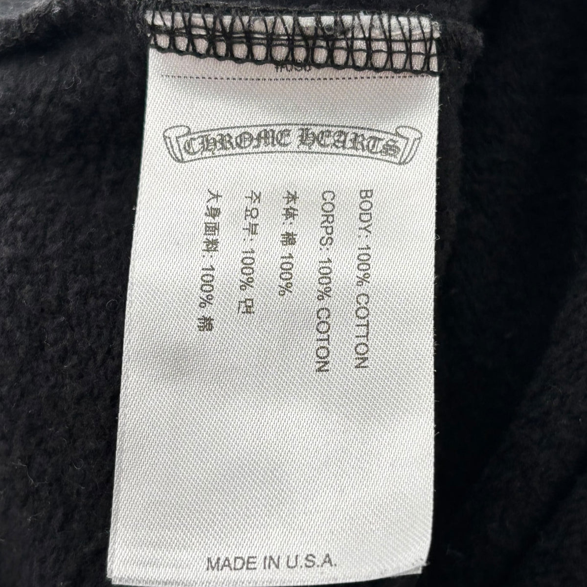 Chrome Hearts Neck Logo L/S Sweatshirt Black