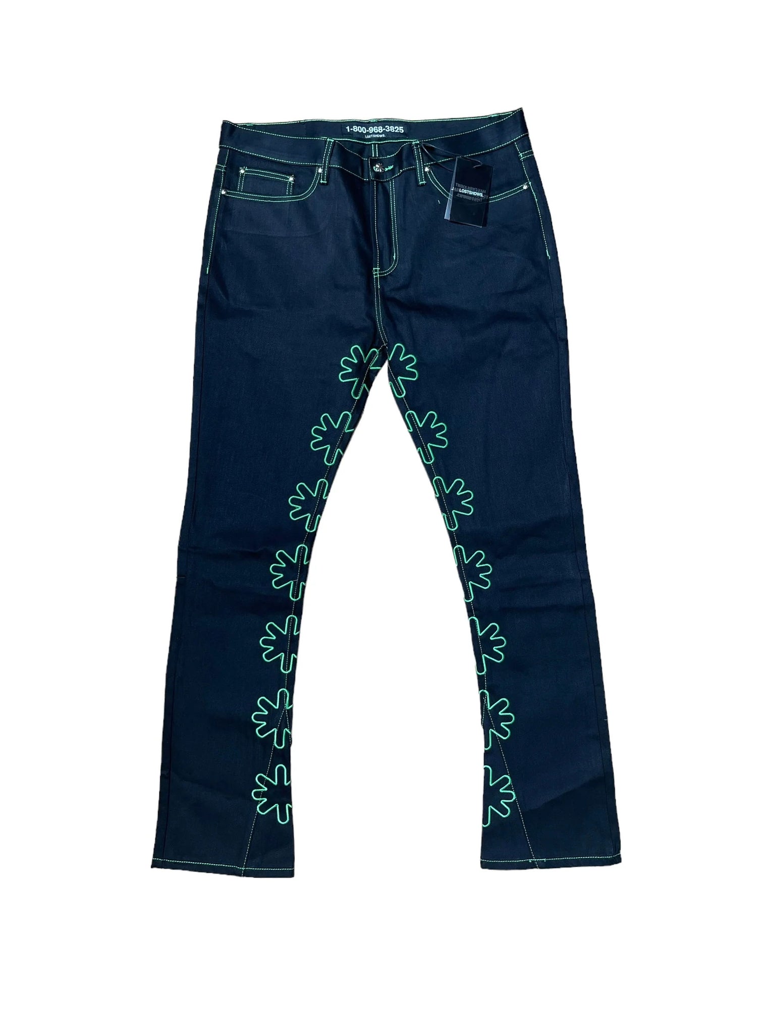 Lost Shdws Drkshdw Outline Denim Pant "Green"