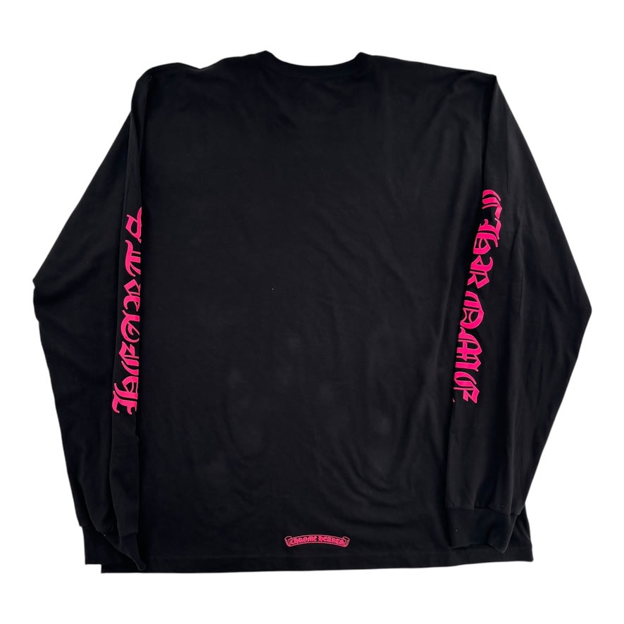Chrome Hearts Neck Logo Longsleeve Black & Pink