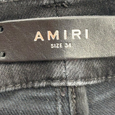 Amiri MX1 Zipper Denim Black - Lightly Worn