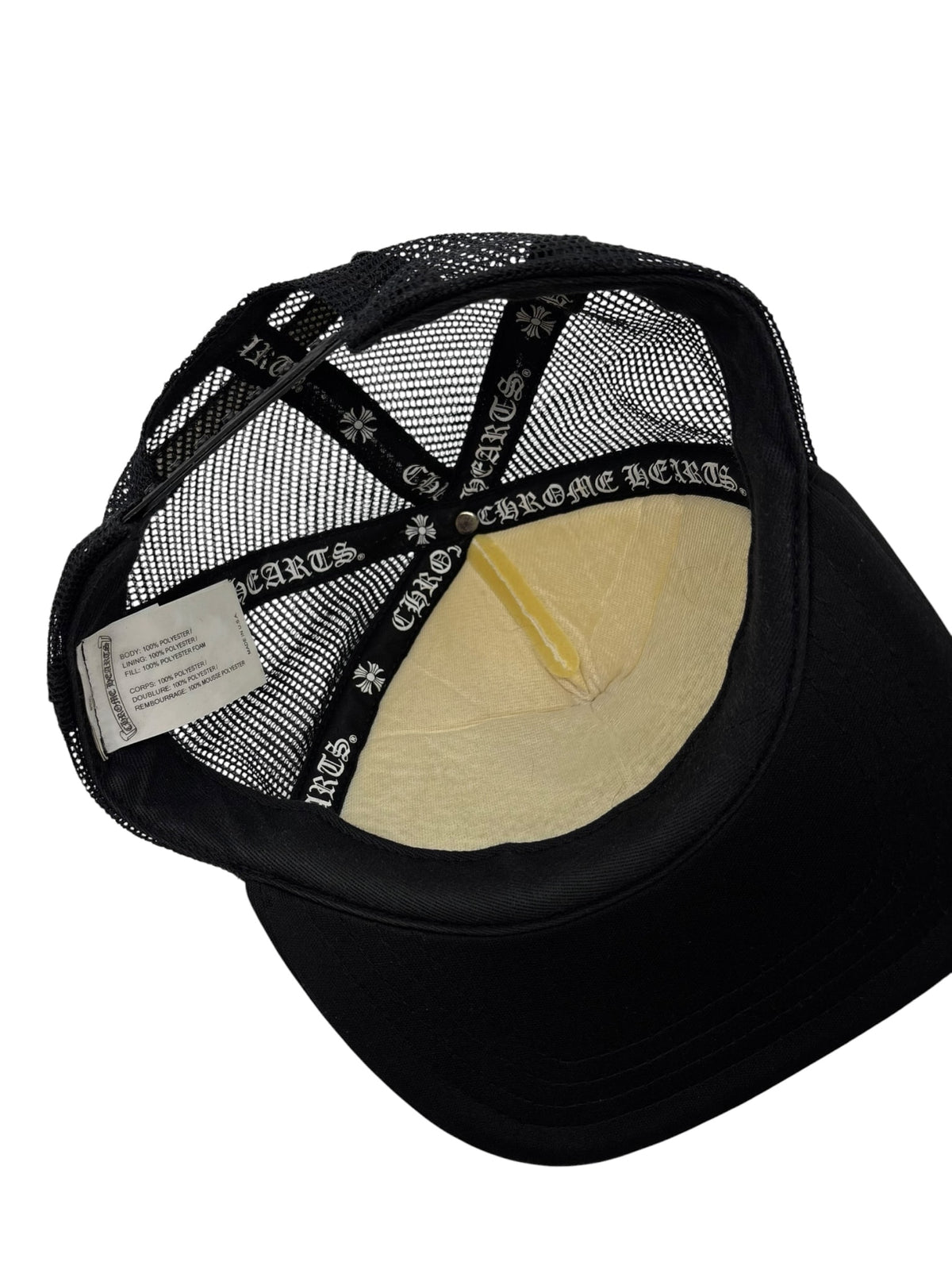 Chrome Hearts Hollywood Cross "King Taco" Trucker Cap Black/White
