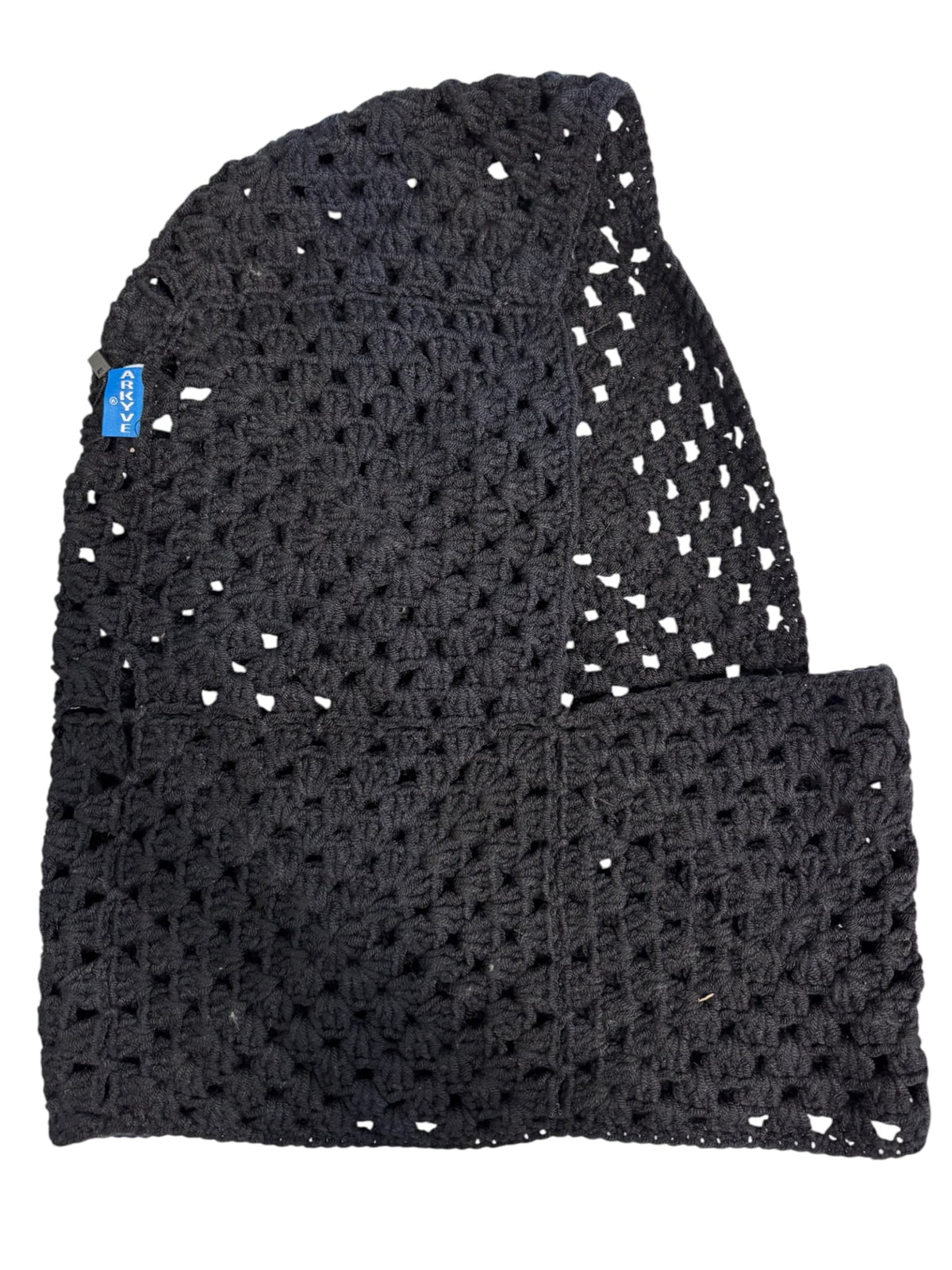 Arkyve Shadow Crochet Hood Black