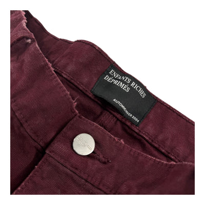 ERD Distressed Carpenter Pants Red Lightly Worn