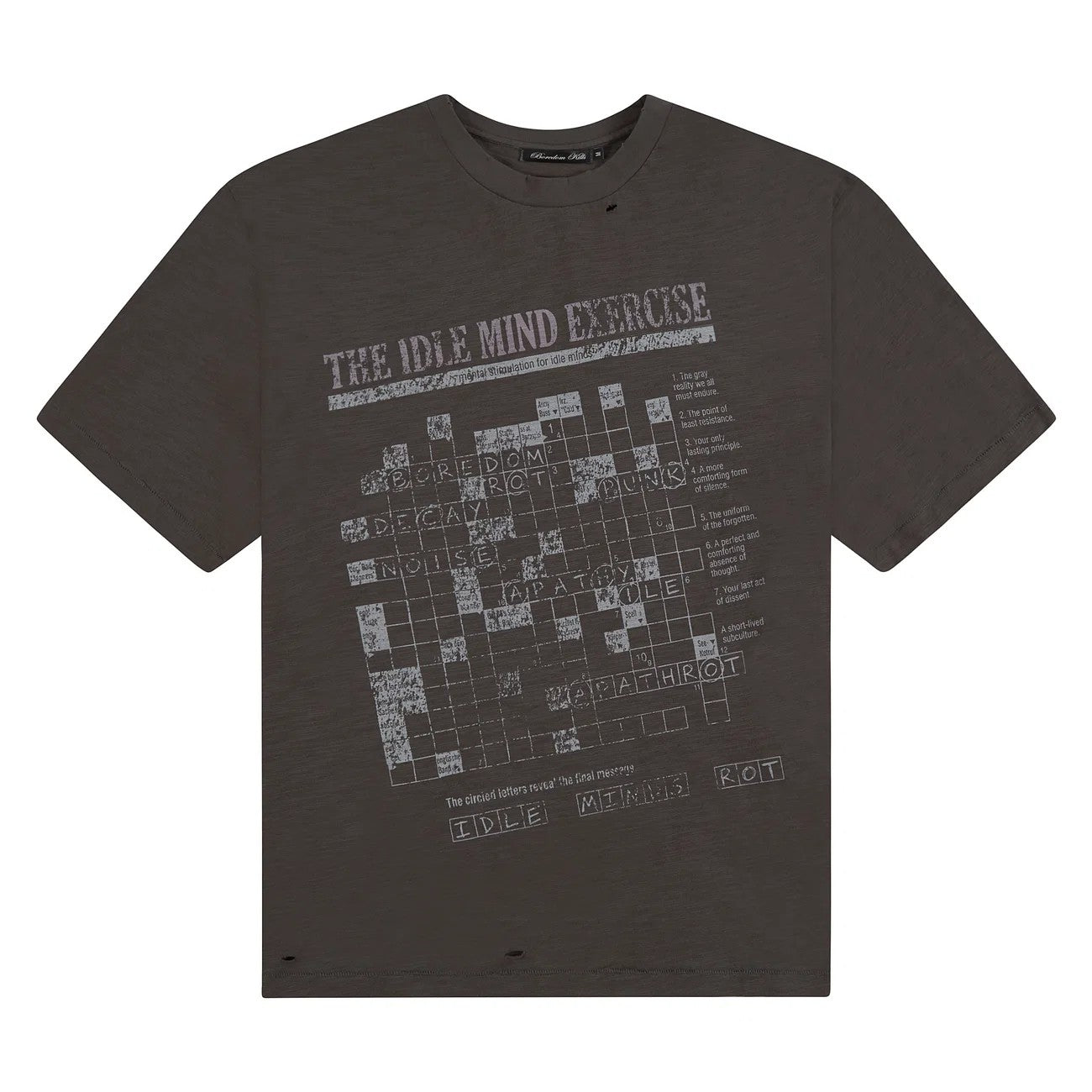 Boredom Kills Scramble Tee Black