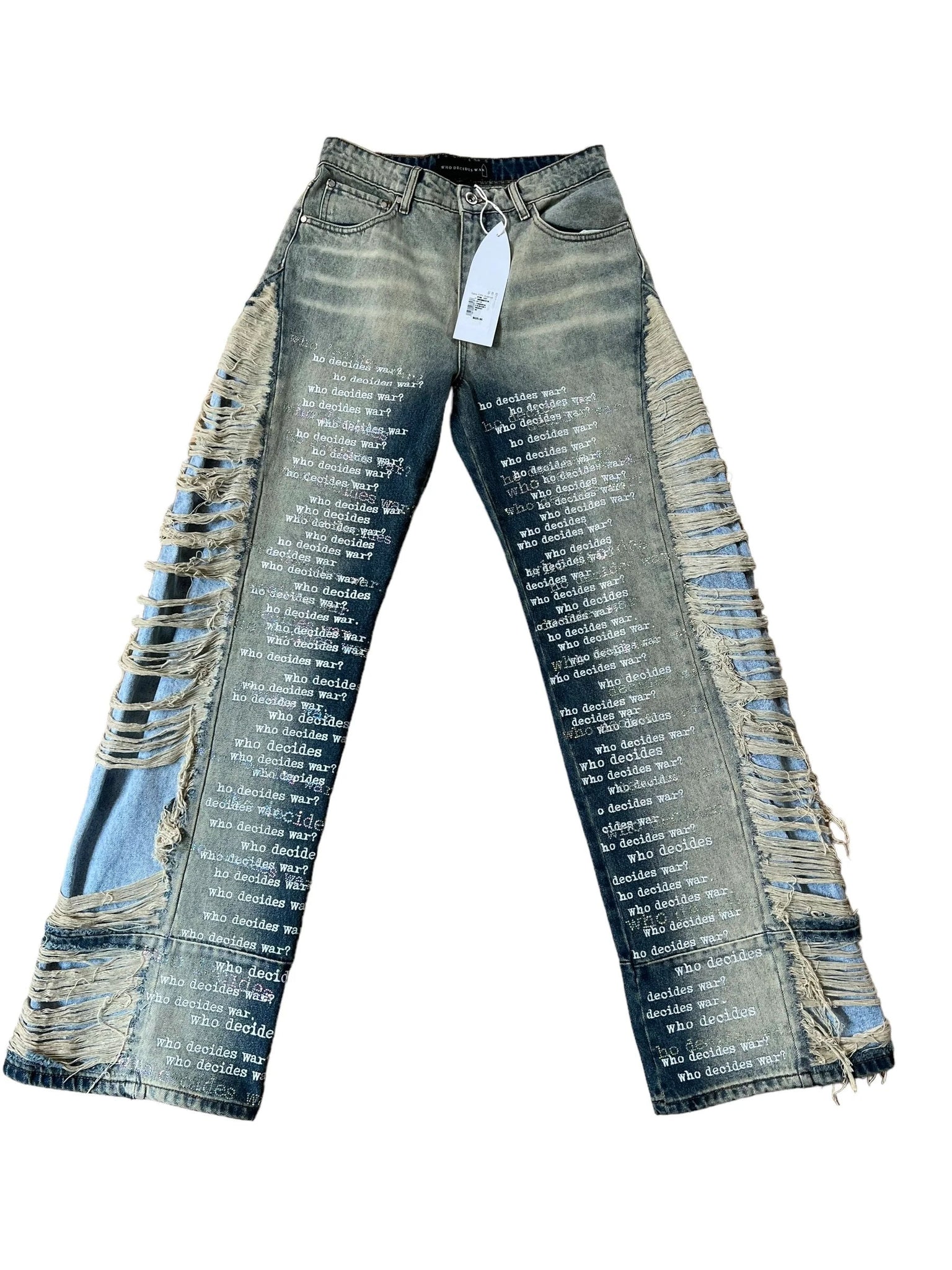 Who Decides War Crystal Ultra Flare Jeans "Faded Wash"