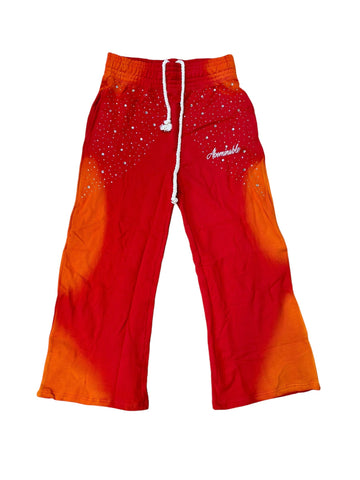 Abominable Crystal Sweatpants "Red/Orange"