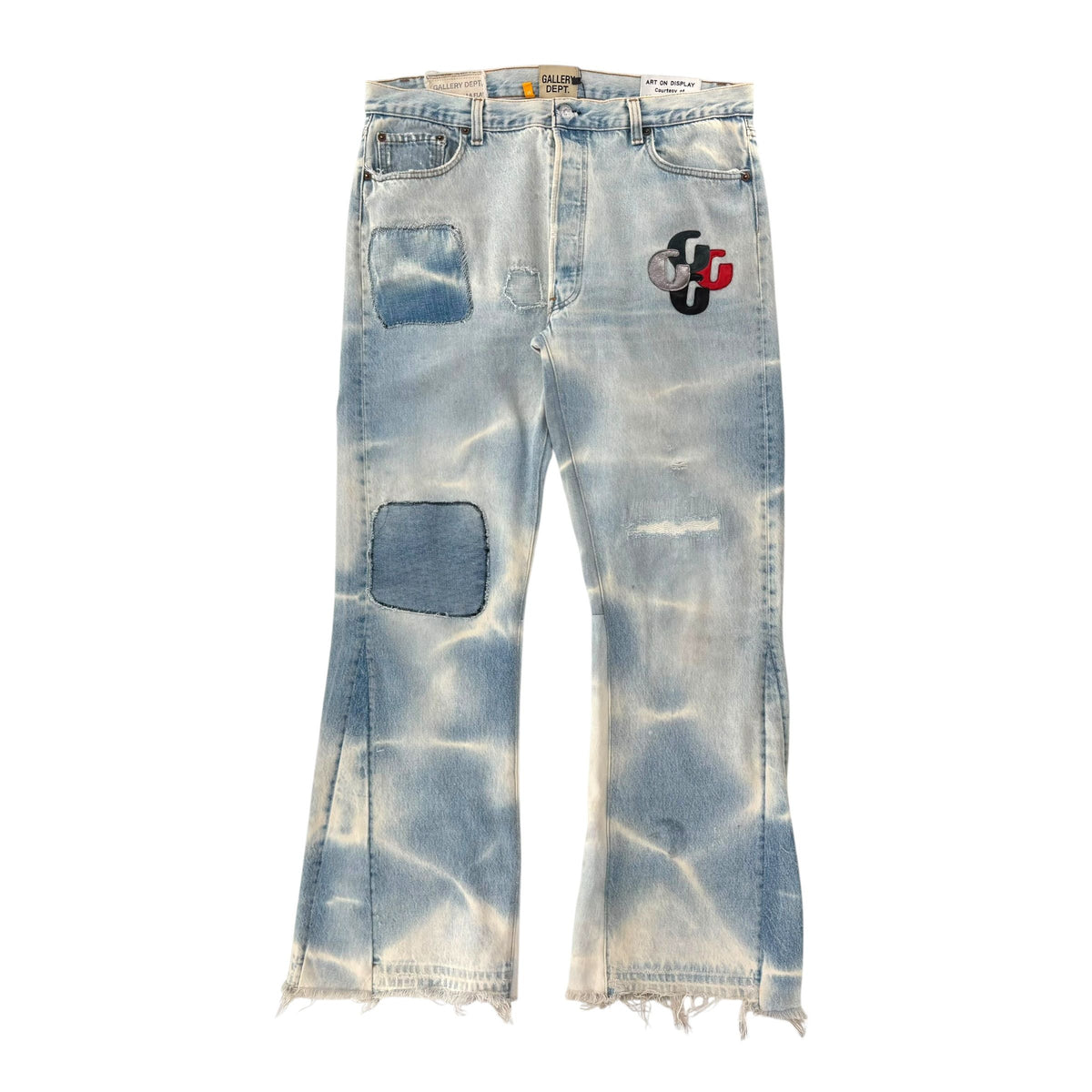 Gallery Dept Flared Patched Pants Lightwash