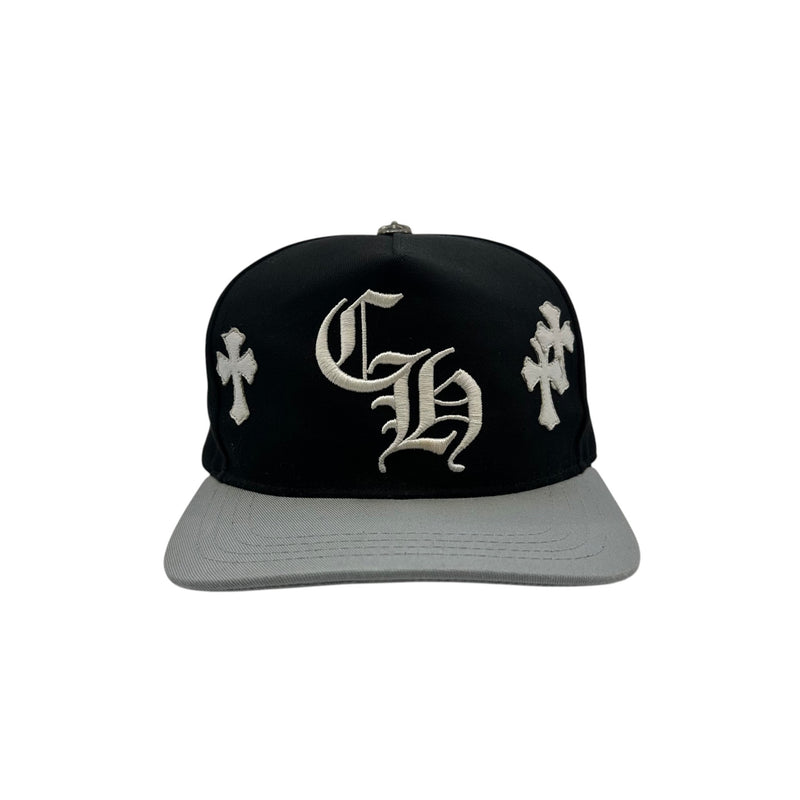 Chrome Hearts Cross Patch CH Baseball Hat Black Grey