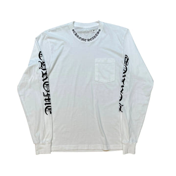 Chrome Hearts Neck Letterss Pocket Longsleeve Tee "White"